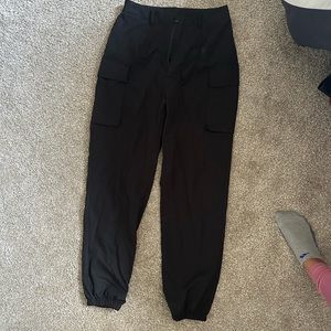Shein black high waisted cargo pants